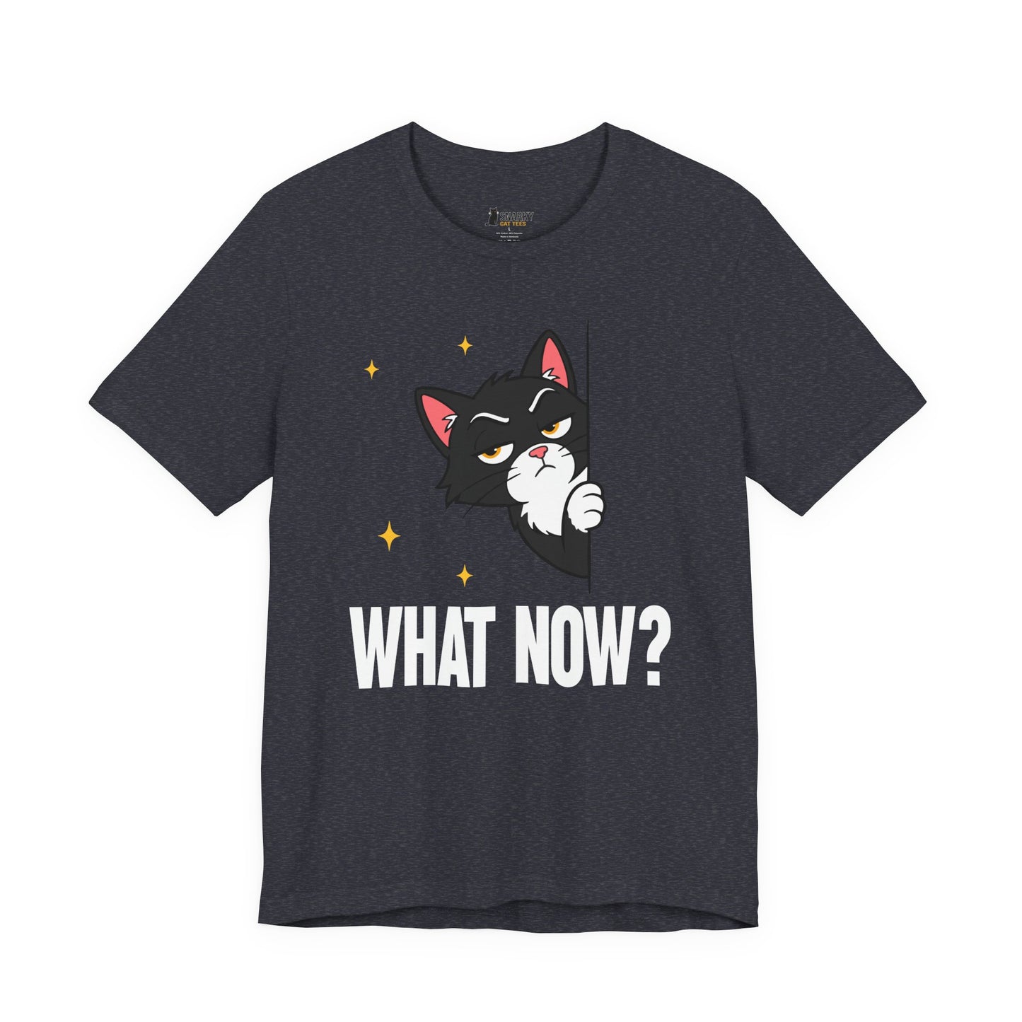 What Now Peeking Cat T-Shirt