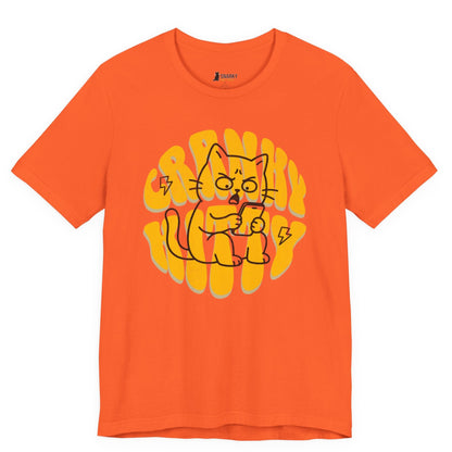 Cranky Kitty Texting Cat T-Shirt