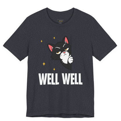 Well Well Peeking Cat T-Shirt