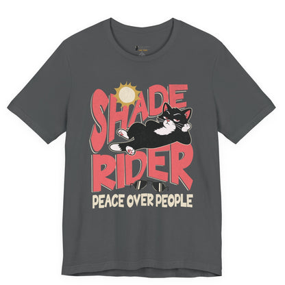 Peace Over People Shade Rider Cat T-Shirt