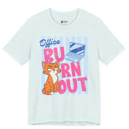 Office Burnout Laptop Cat T-Shirt
