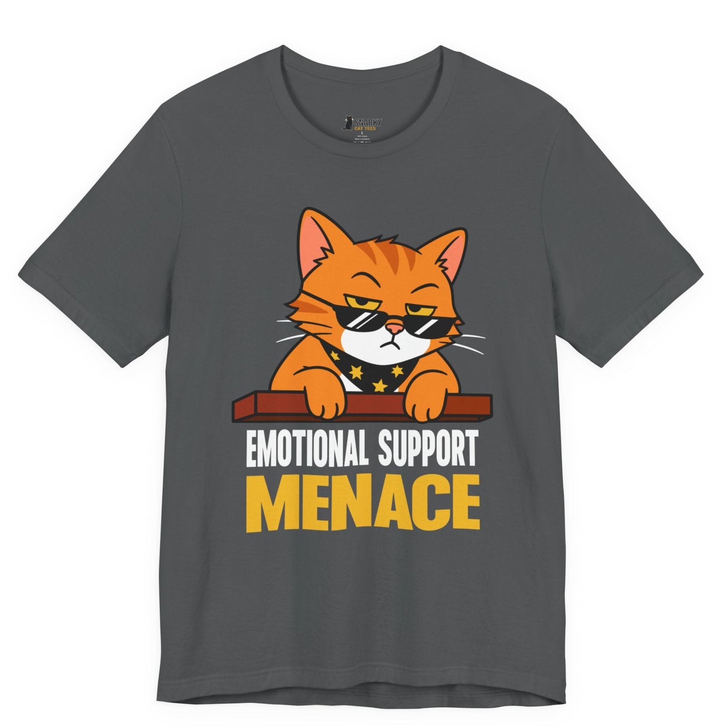 Emotional Support Menace Sunglasses Cat T-Shirt