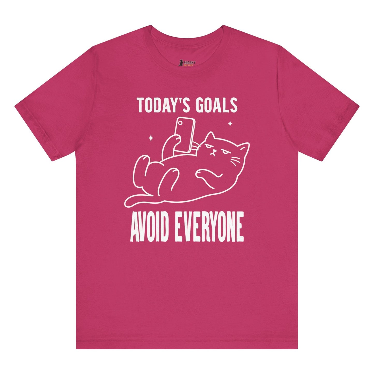 Avoid Everyone Phone Cat T-Shirt