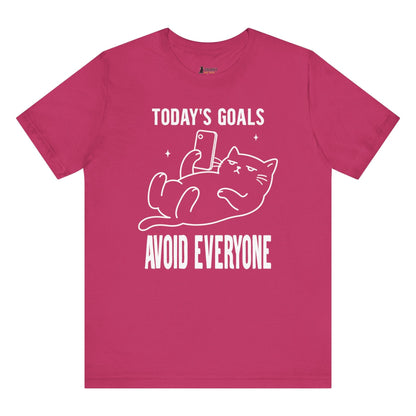 Avoid Everyone Phone Cat T-Shirt
