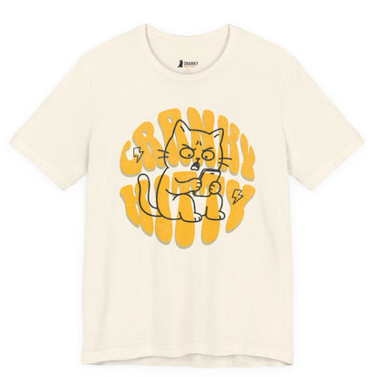 Cranky Kitty Texting Cat T-Shirt