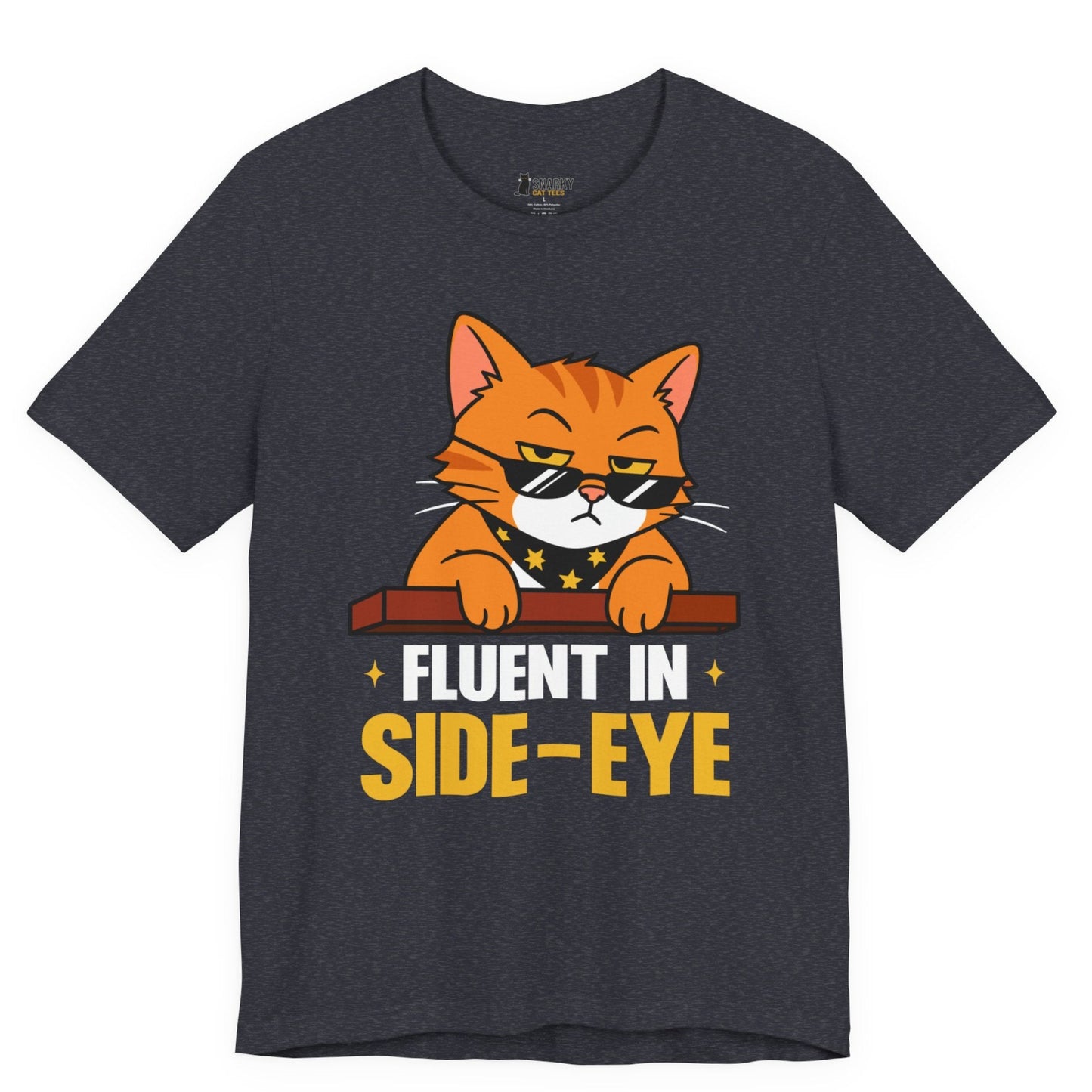 Fluent in Side-Eye Sunglasses Cat T-Shirt