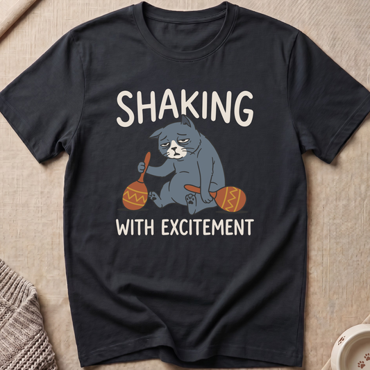 With Excitement Snarky Cat T-Shirt