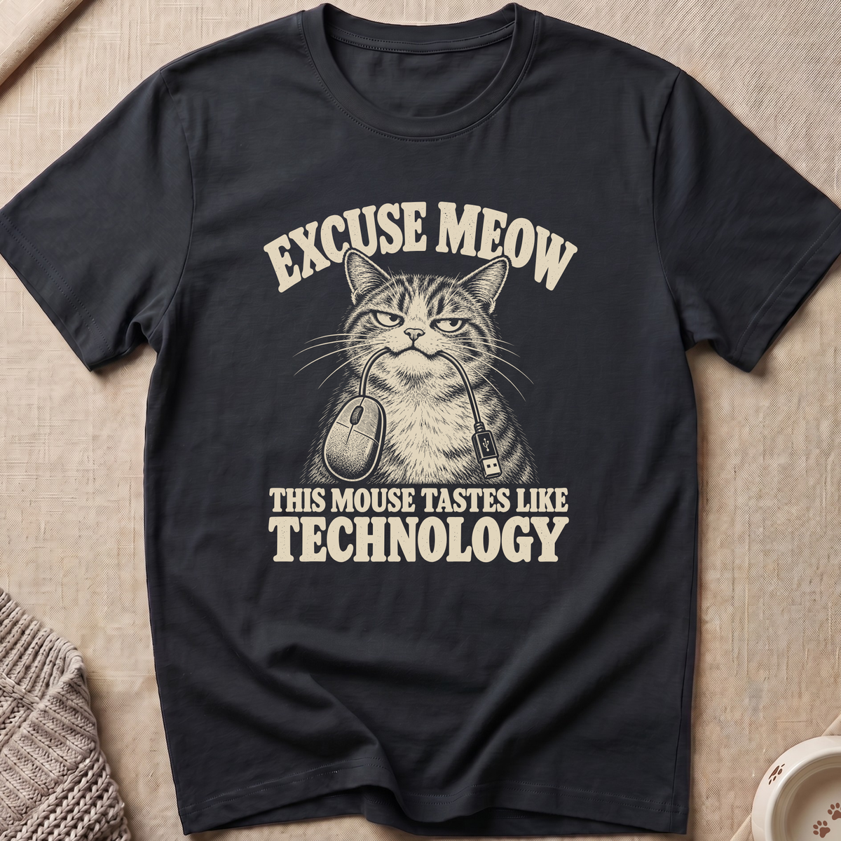 Technology Mouse Cat T-Shirt
