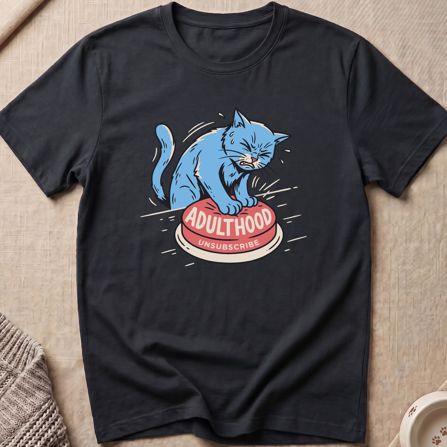 Adulthood Unsubscribe Cat T-Shirt