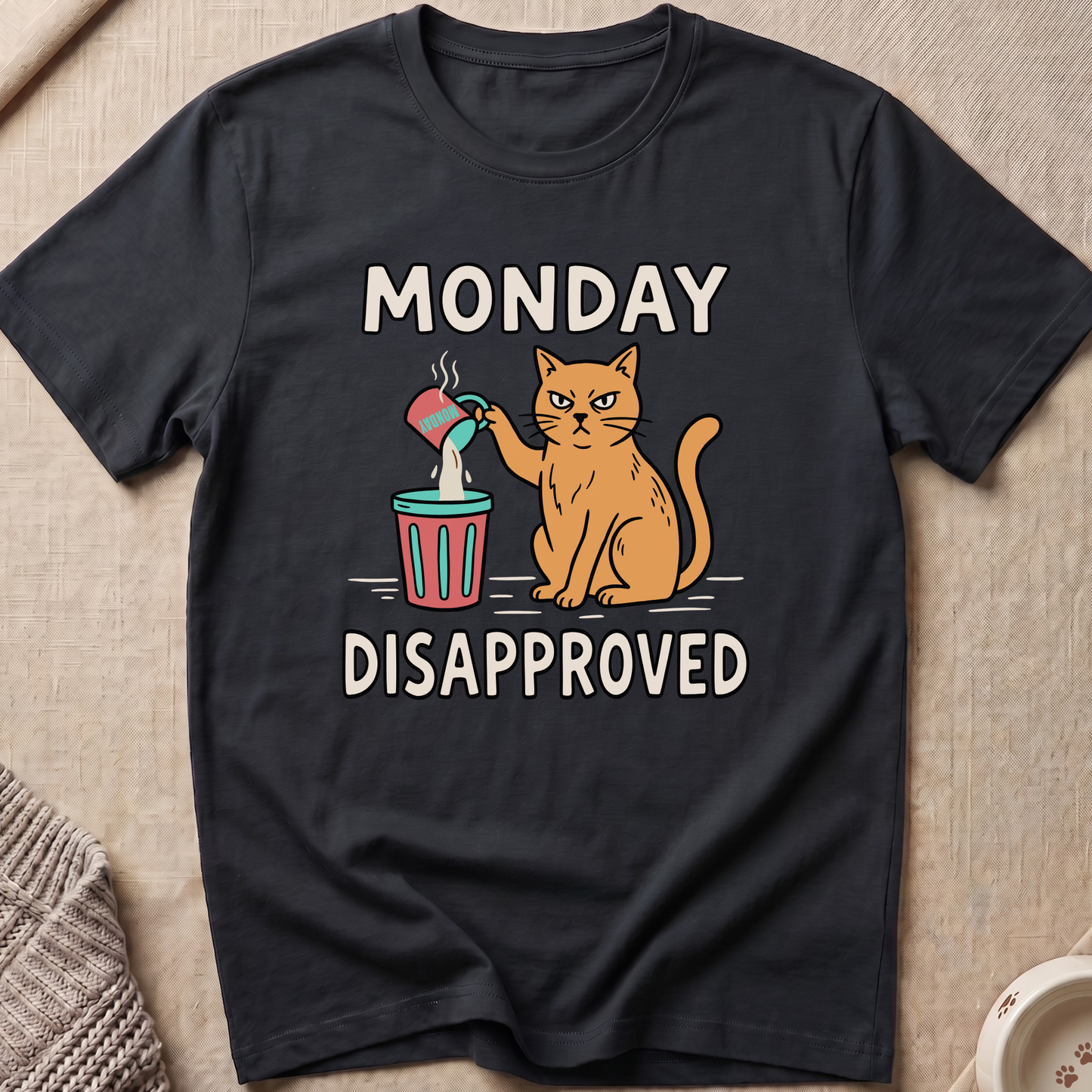 Monday Disapproved Cat T-Shirt
