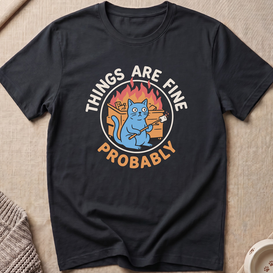Things Are Fine Cat T-Shirt