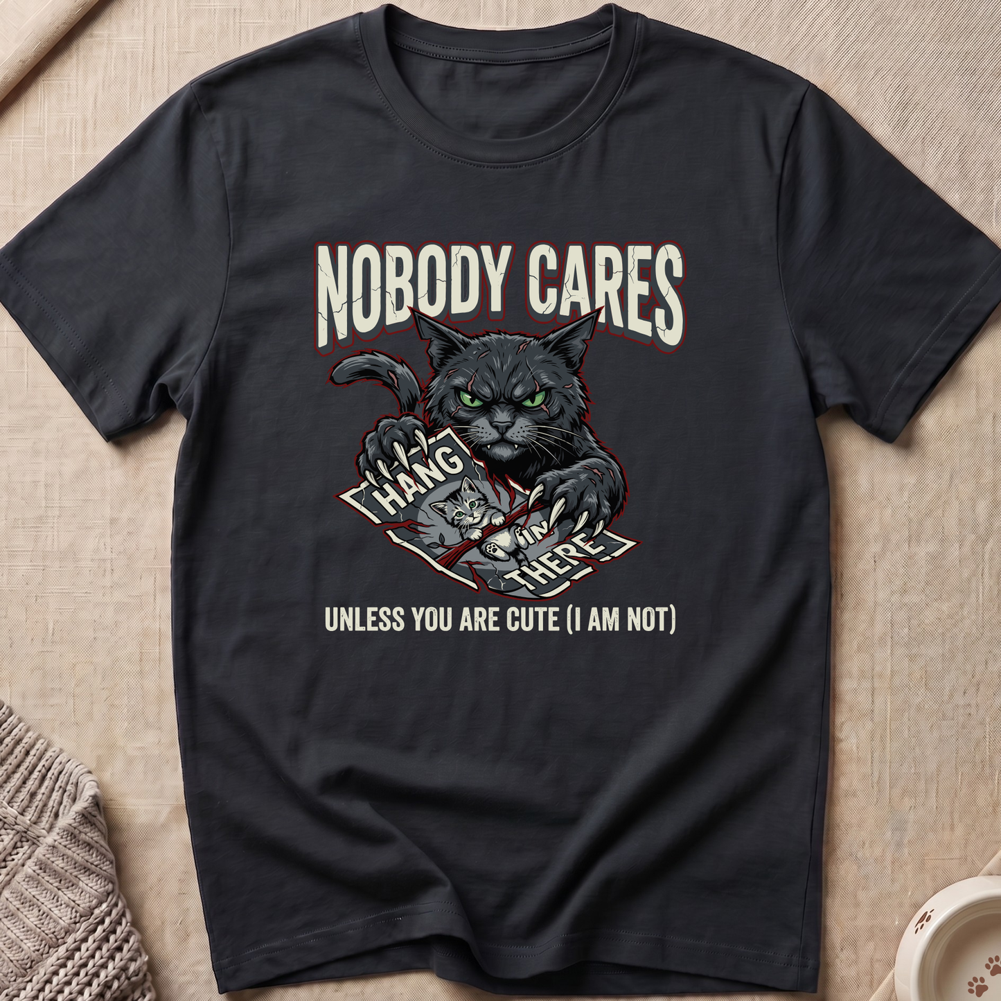 Nobody Cares Cat T-Shirt