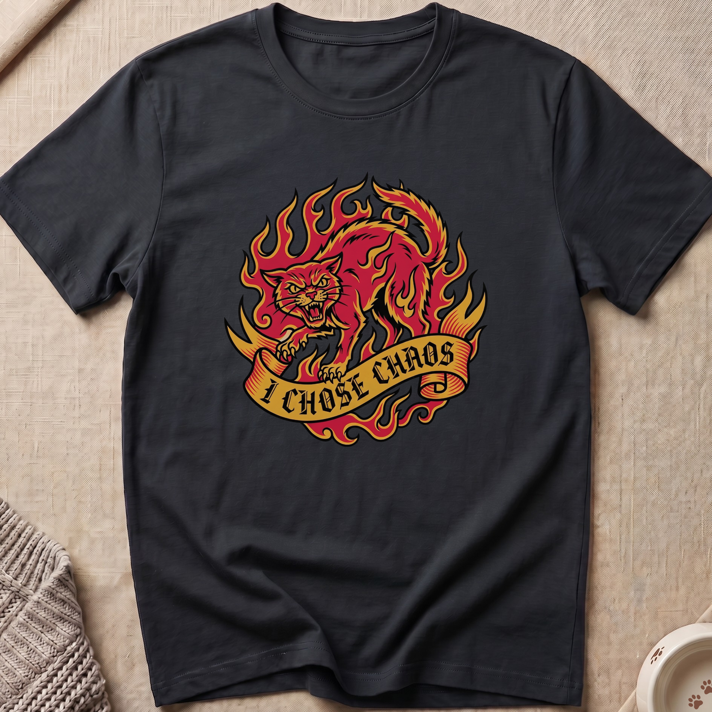 Chose Chaos Snarky Cat T-Shirt