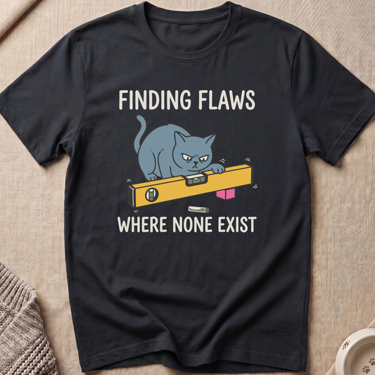 Finding Flaws Snarky Cat T-Shirt
