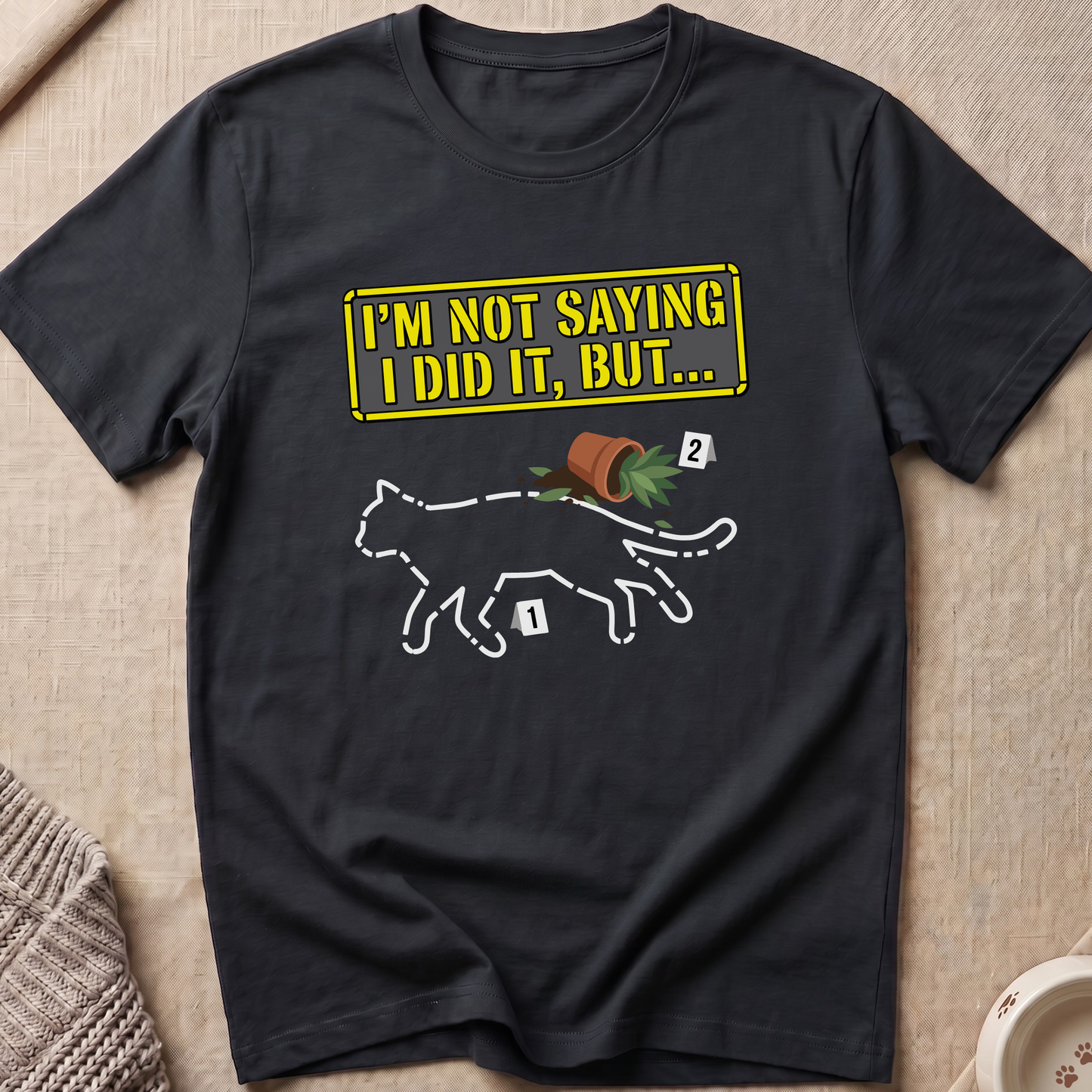 Crime Scene Snarky Cat T-Shirt