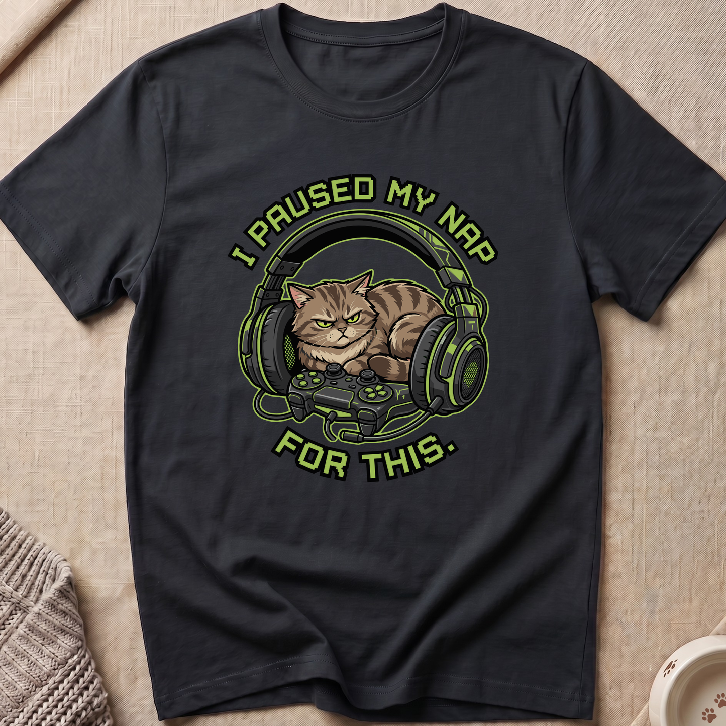I Paused My Nap Cat T-Shirt