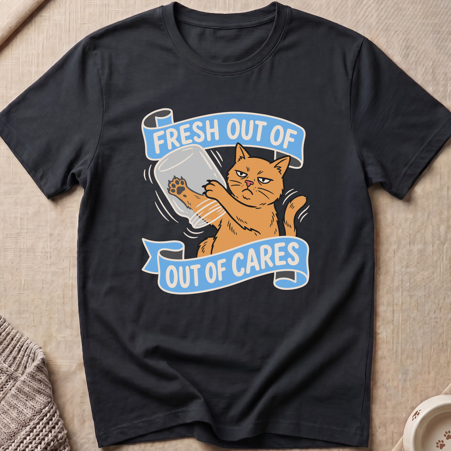 Out Of Cares Cat T-Shirt