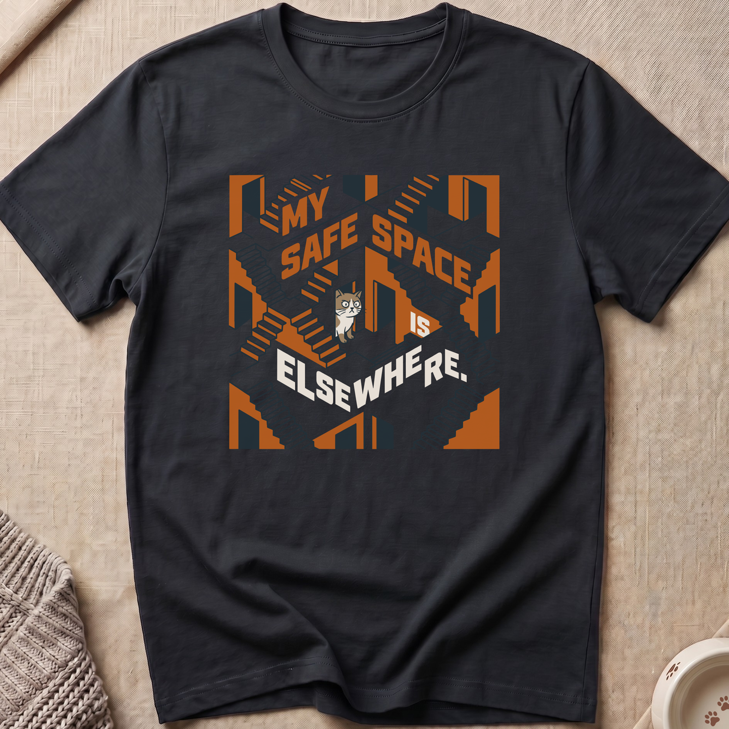 My Safe Place Snarky Cat T-Shirt