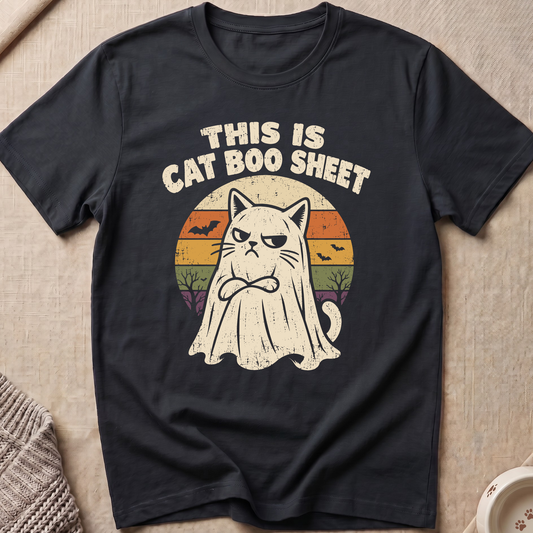 Cat Boo Sheet Halloween T-Shirt