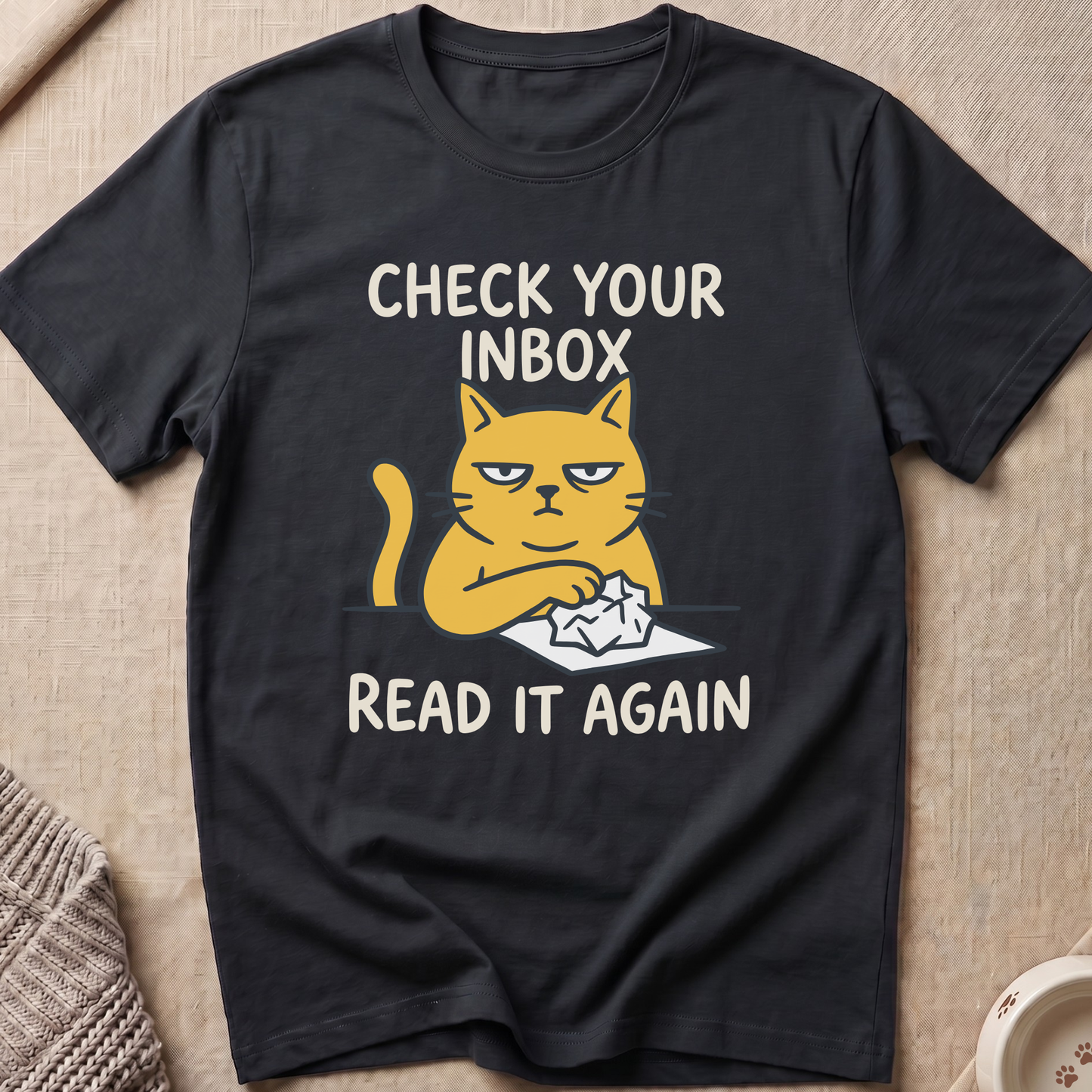 Check Your Inbox Snarky Cat T-Shirt