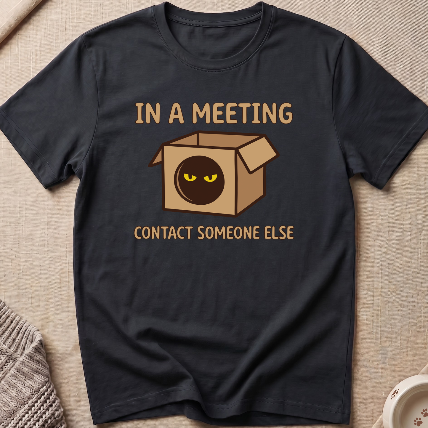 In A Meeting Snarky Cat T-Shirt