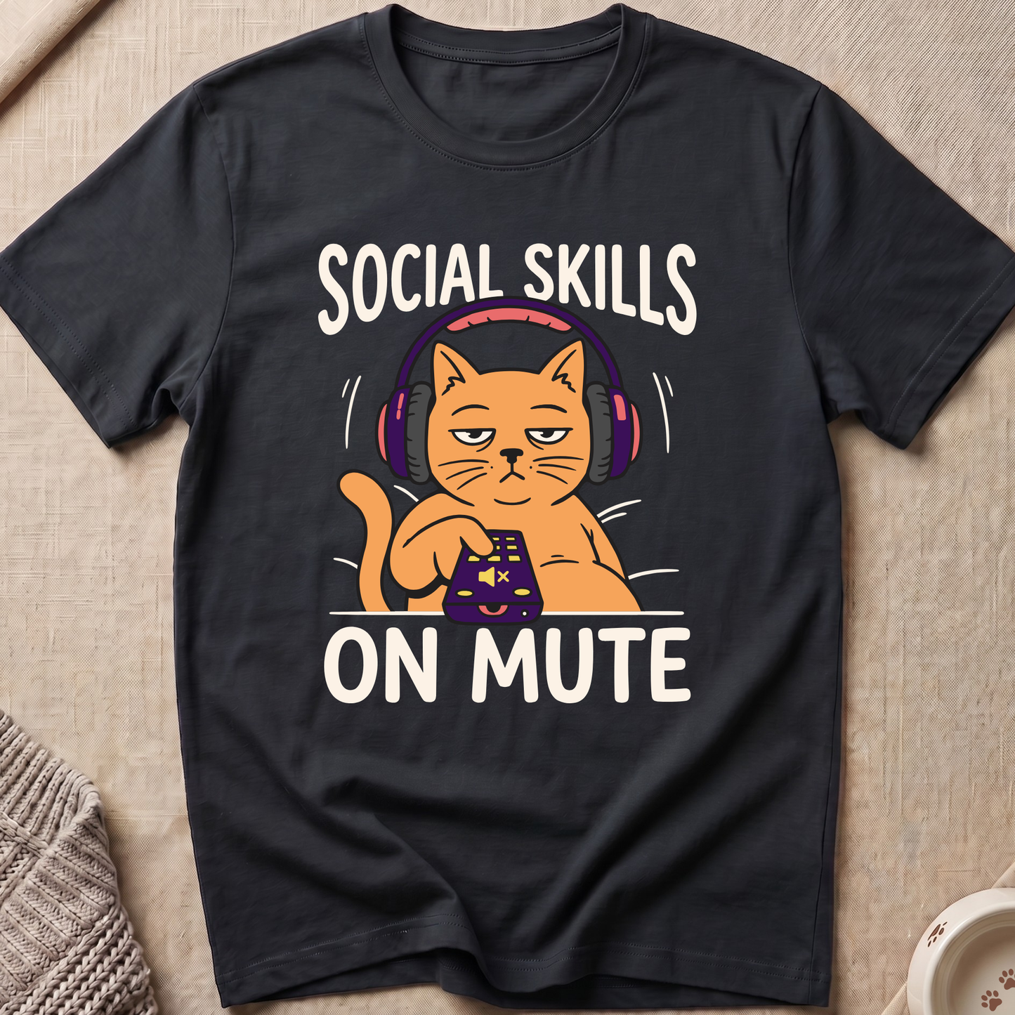 Social Skills Cat T-Shirt