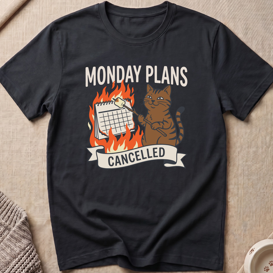Monday Plans Snarky Cat T-Shirt