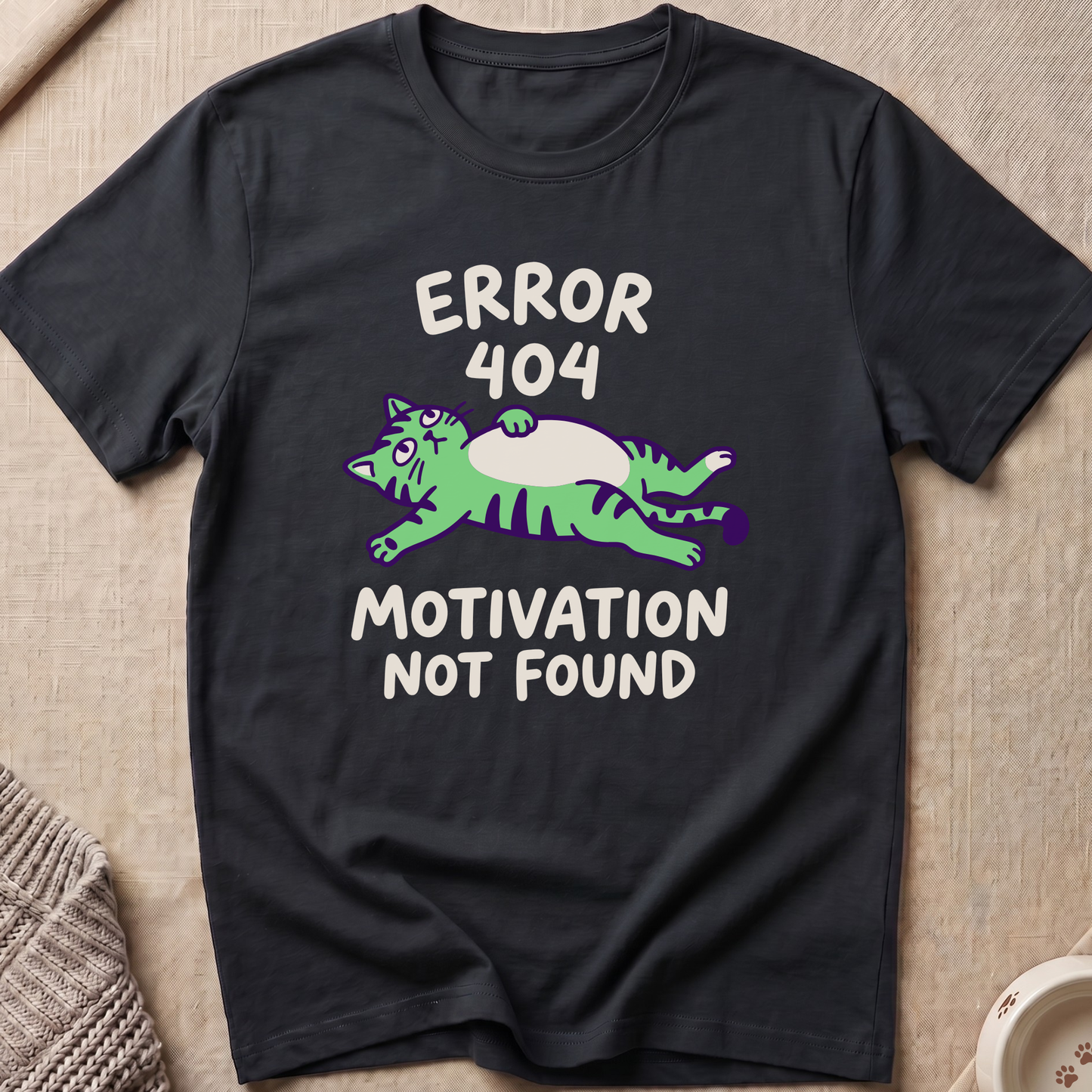 Motivation Not Found Cat T-Shirt