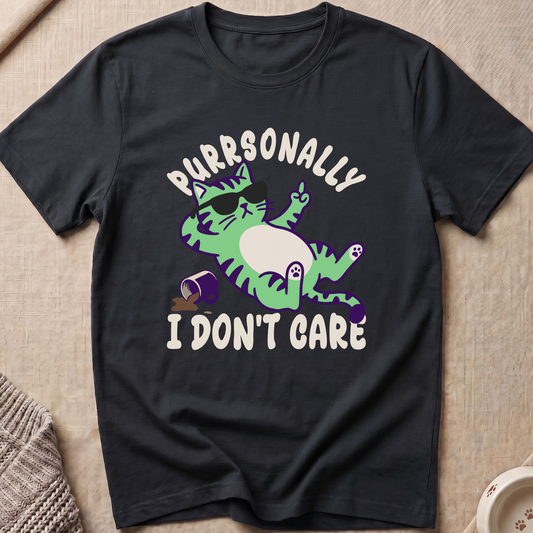 I Don't Care Snarky Cat T-Shirt