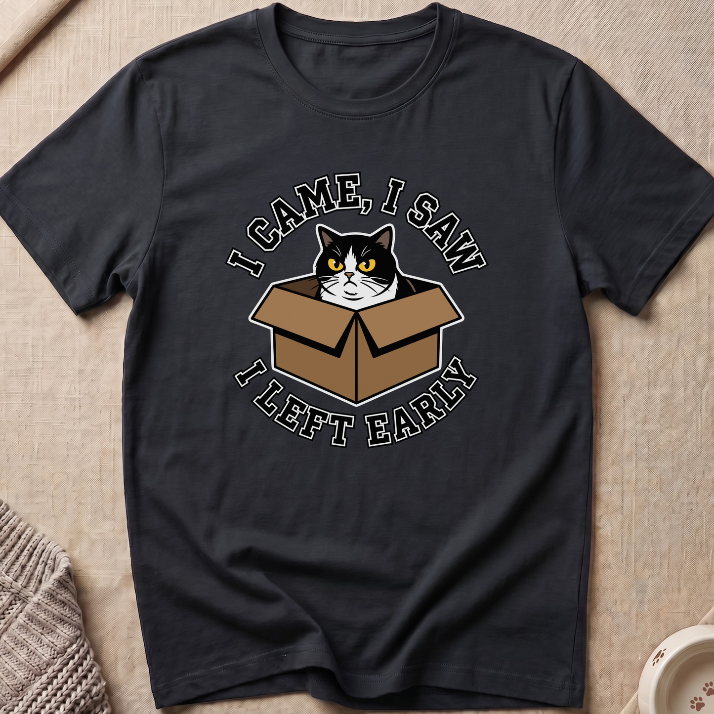 Left Early Snarky Cat T-Shirt
