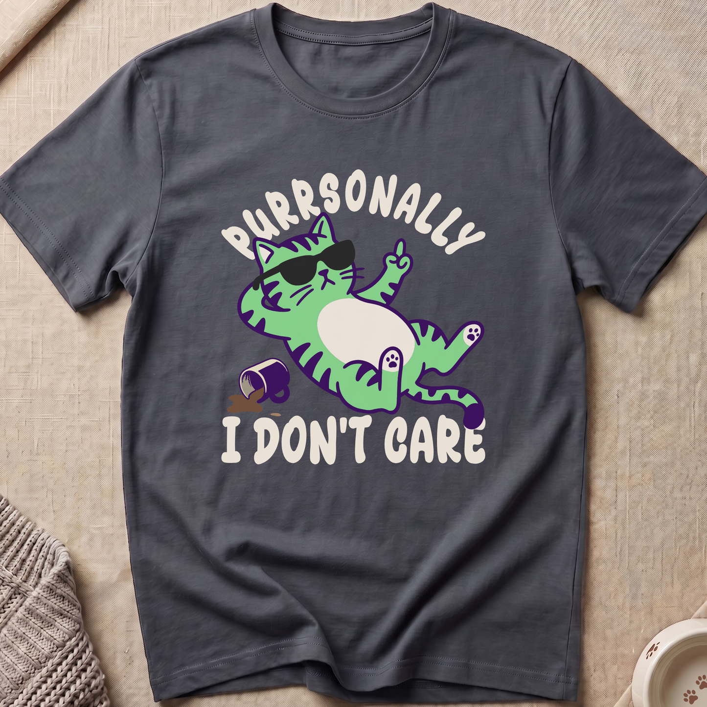 I Don't Care Cat T-Shirt