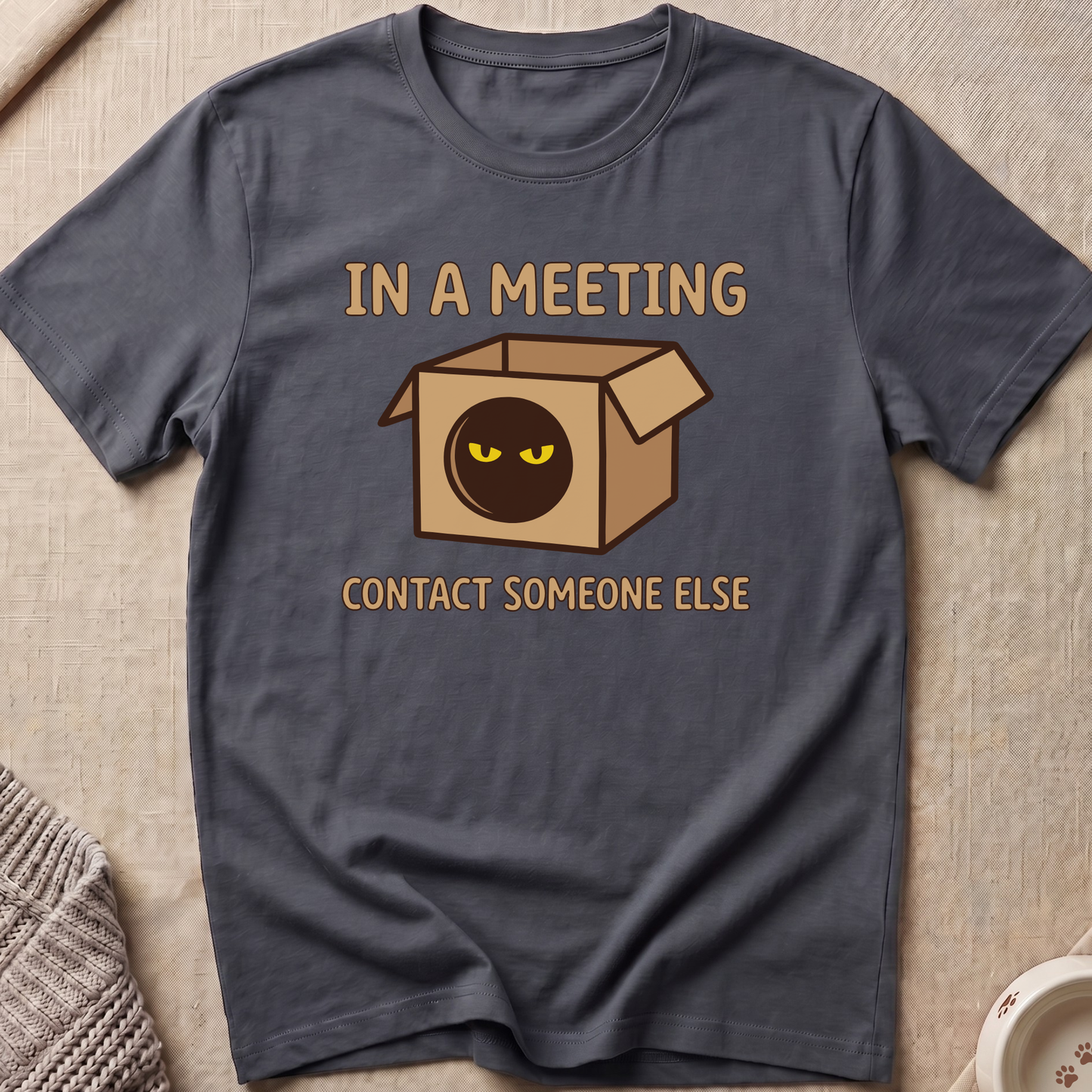 In A Meeting Snarky Cat T-Shirt