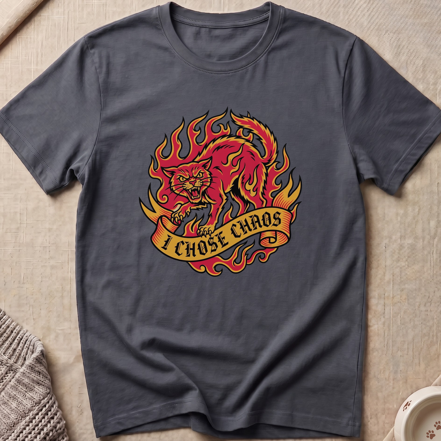 Chose Chaos Snarky Cat T-Shirt