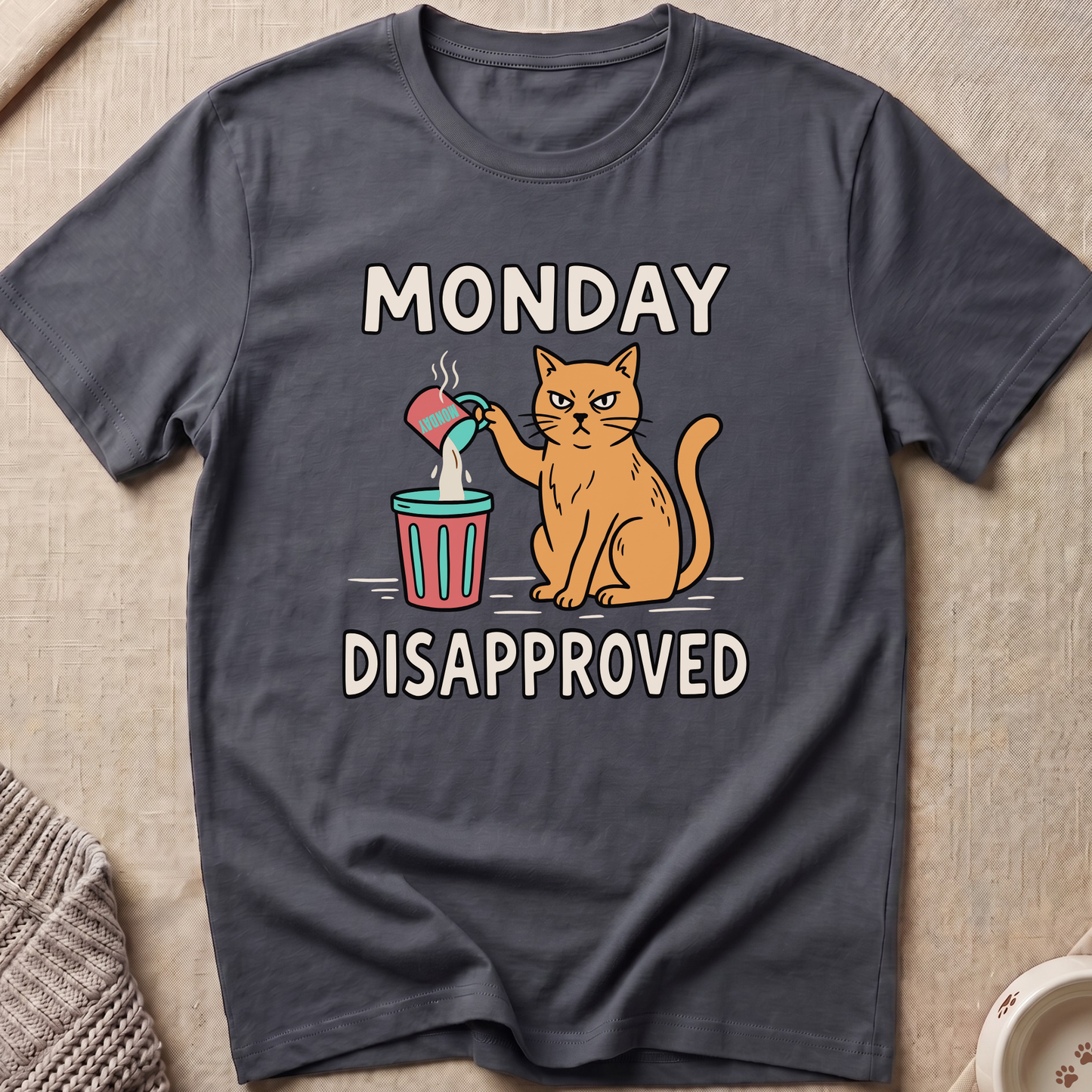 Monday Disapproved Cat T-Shirt