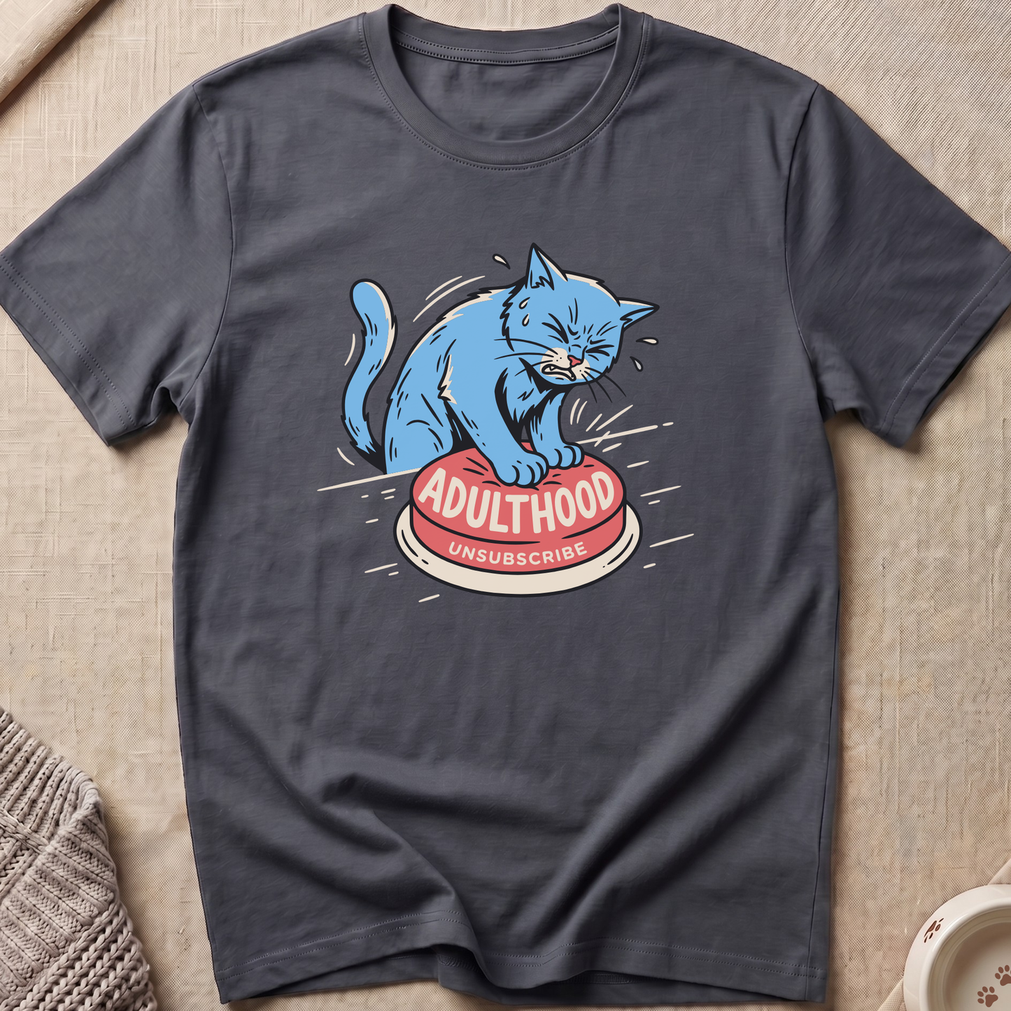 Adulthood Unsubscribe Cat T-Shirt