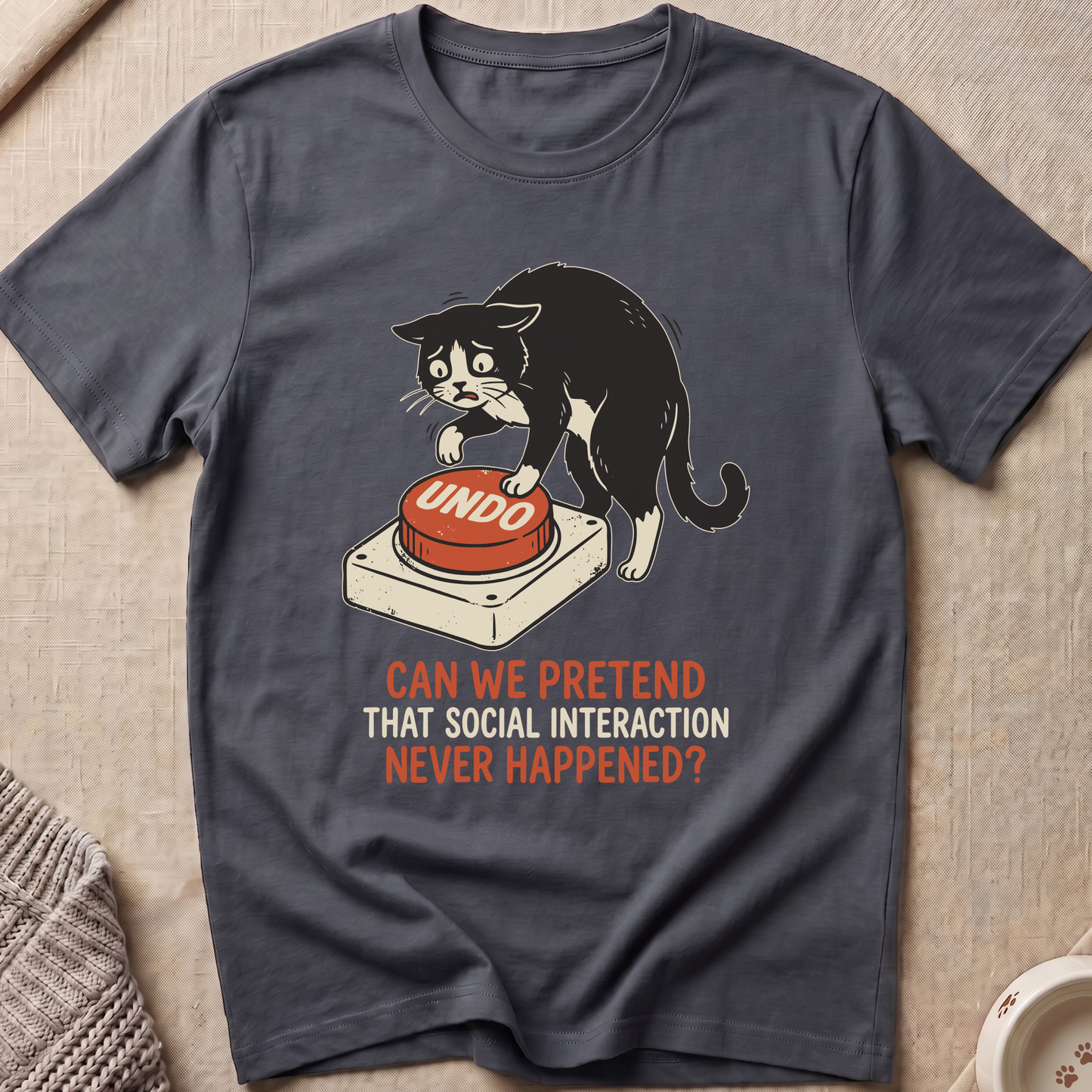 Social Interaction Cat T-Shirt