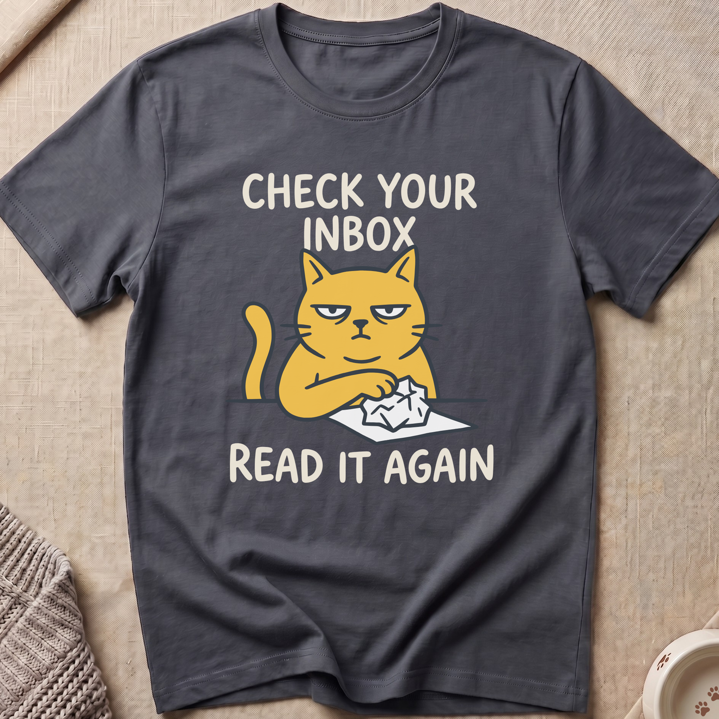 Check Your Inbox Snarky Cat T-Shirt