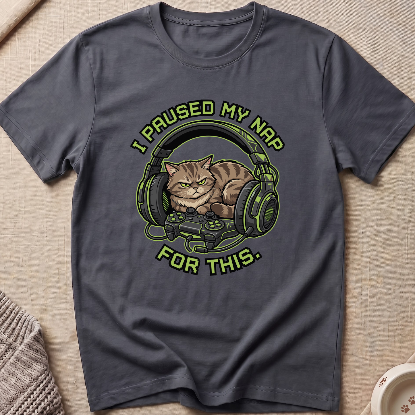 I Paused My Nap Cat T-Shirt