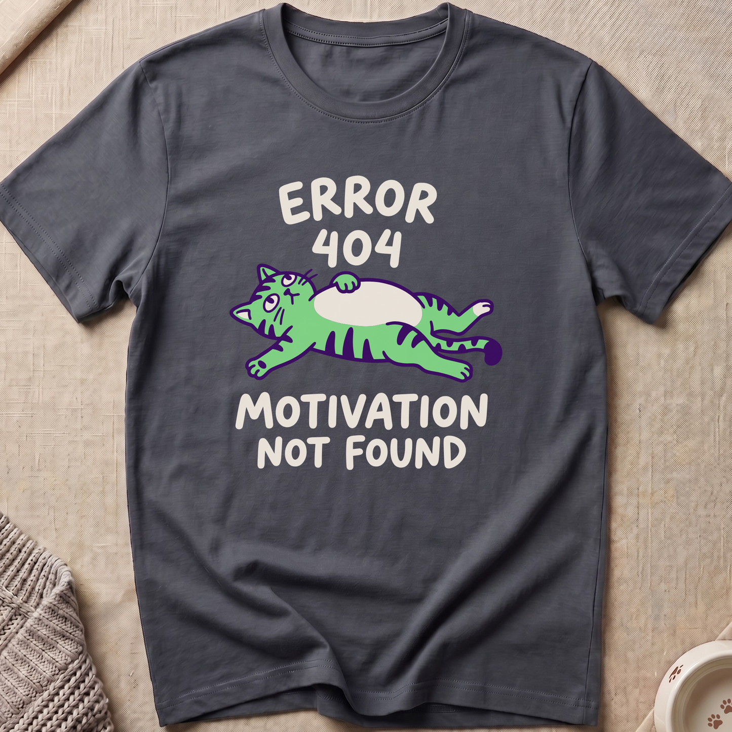 Motivation Not Found Cat T-Shirt