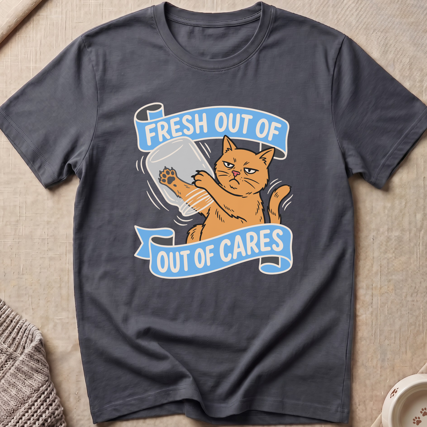 Out Of Cares Cat T-Shirt