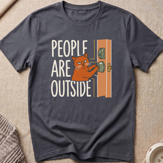 People Are Outside Cat T-Shirt