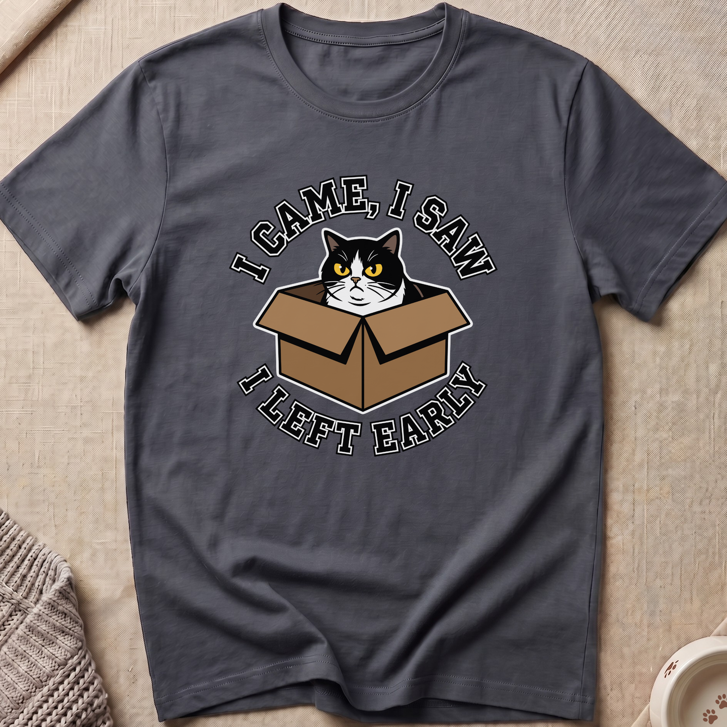 Left Early Snarky Cat T-Shirt