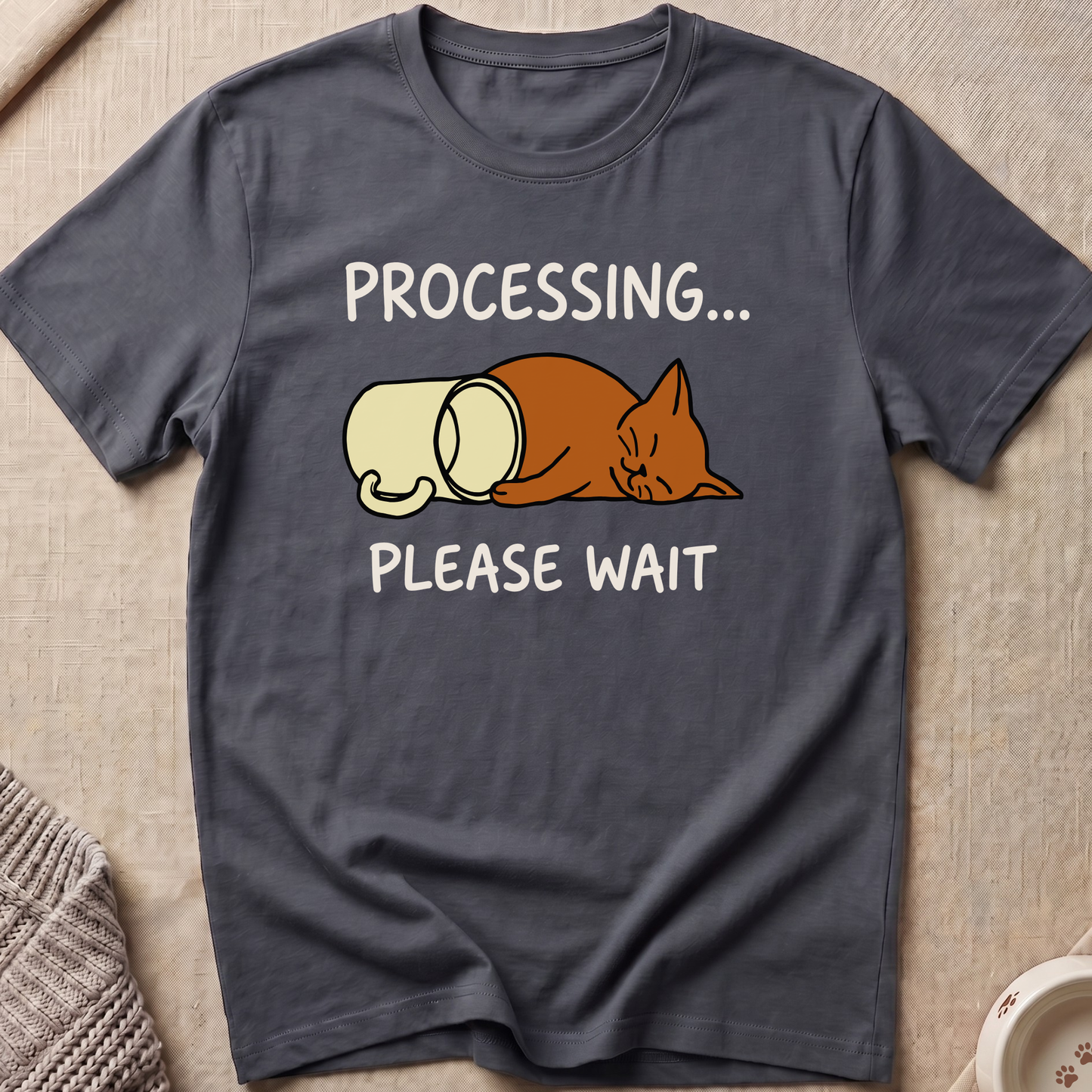 Processing Please Wait Cat T-Shirt