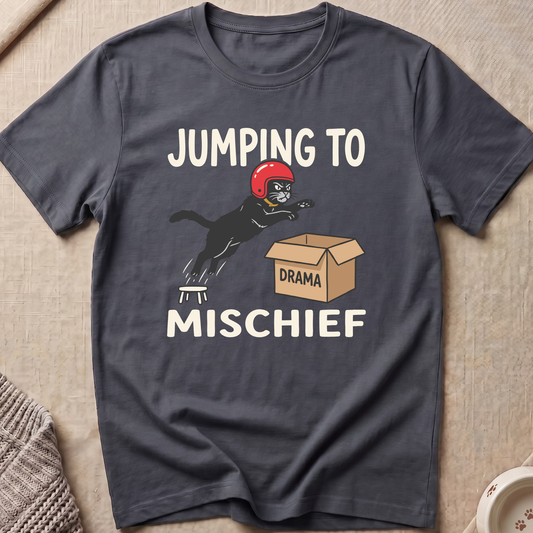 Jumping to Mischief Cat T-Shirt