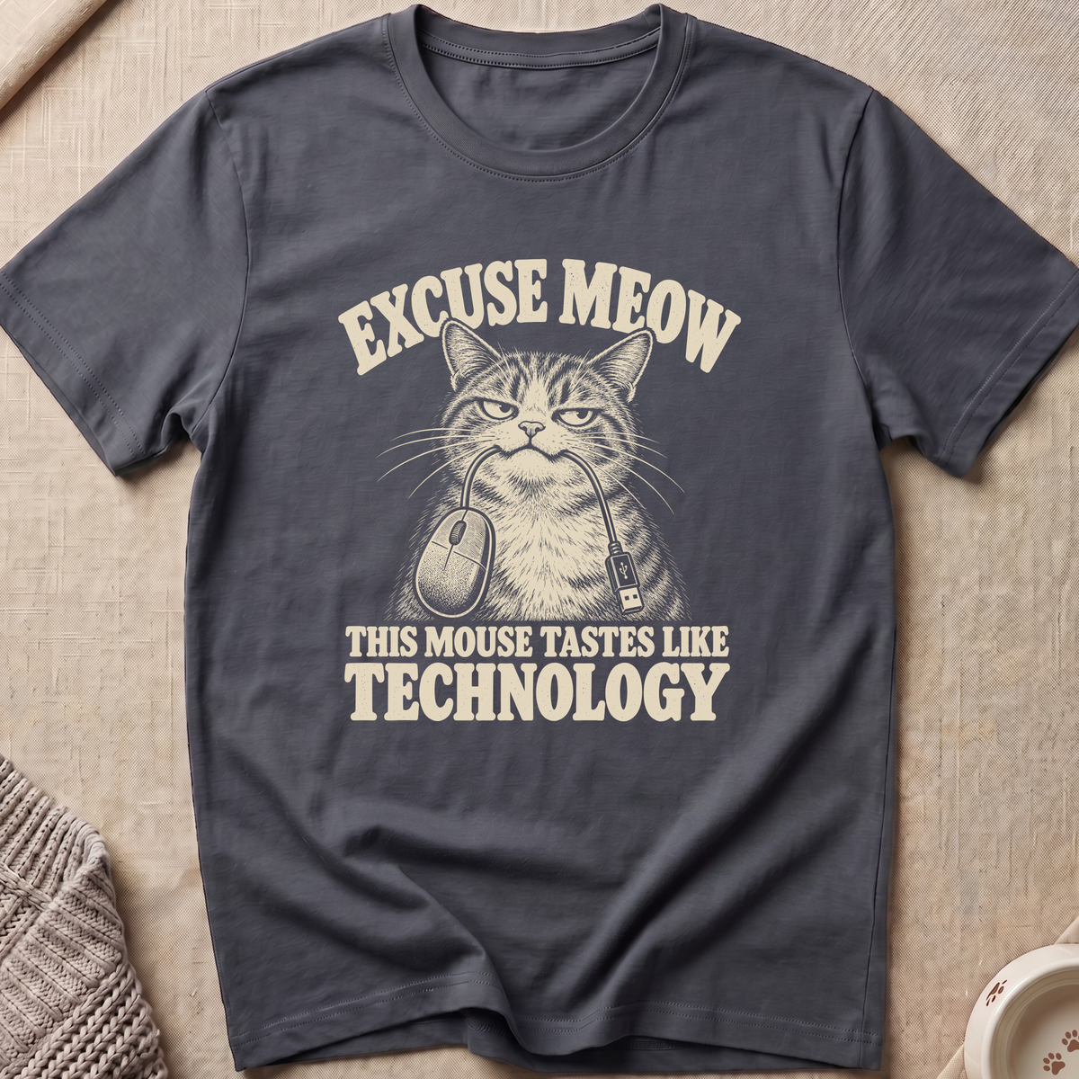 Technology Mouse Cat T-Shirt