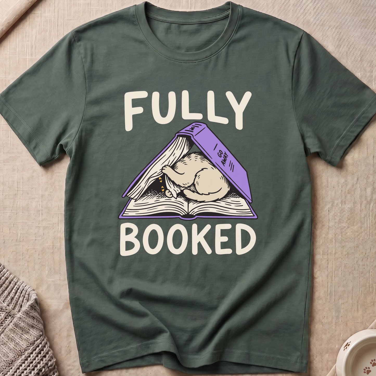 Fully Booked Cat T-Shirt