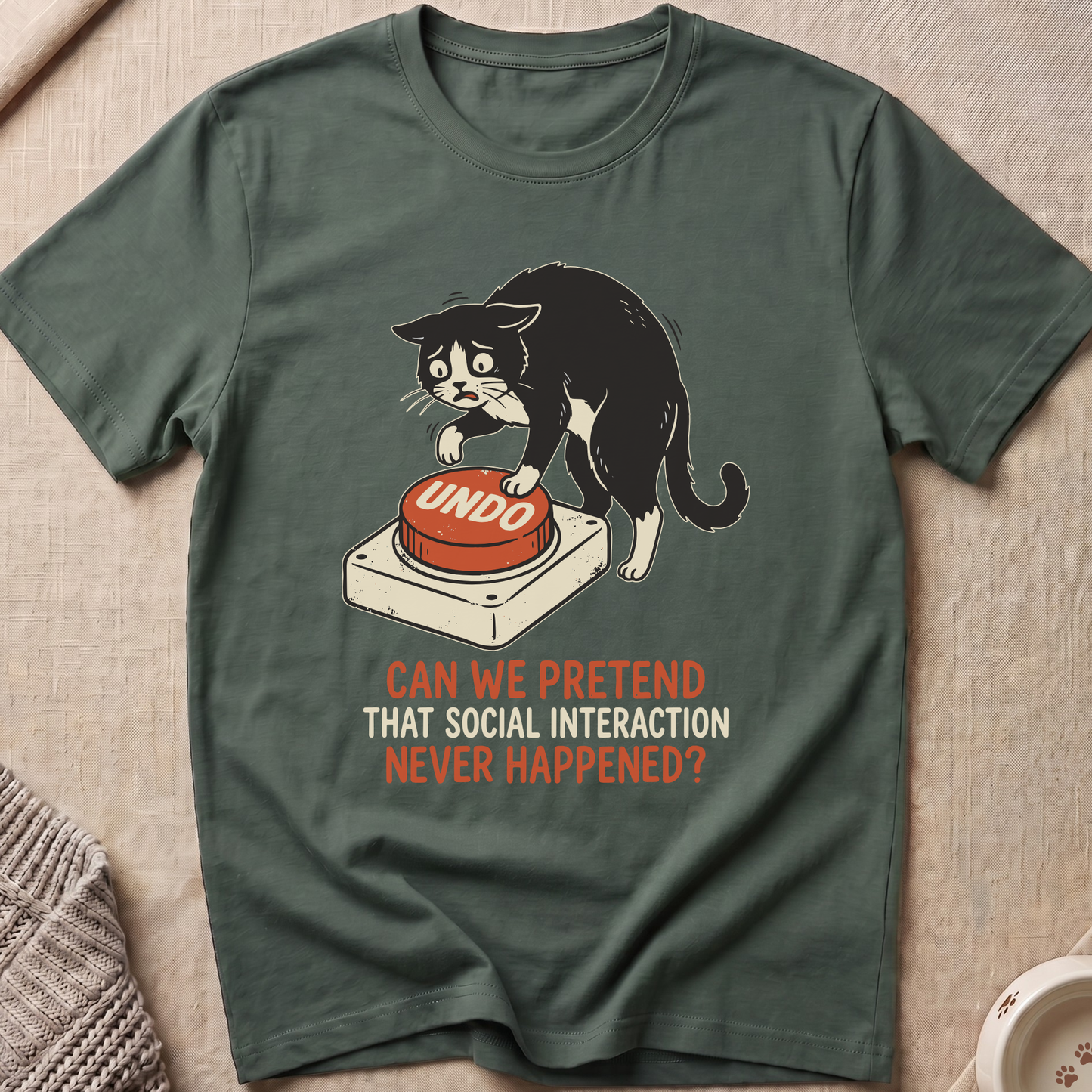 Social Interaction Cat T-Shirt
