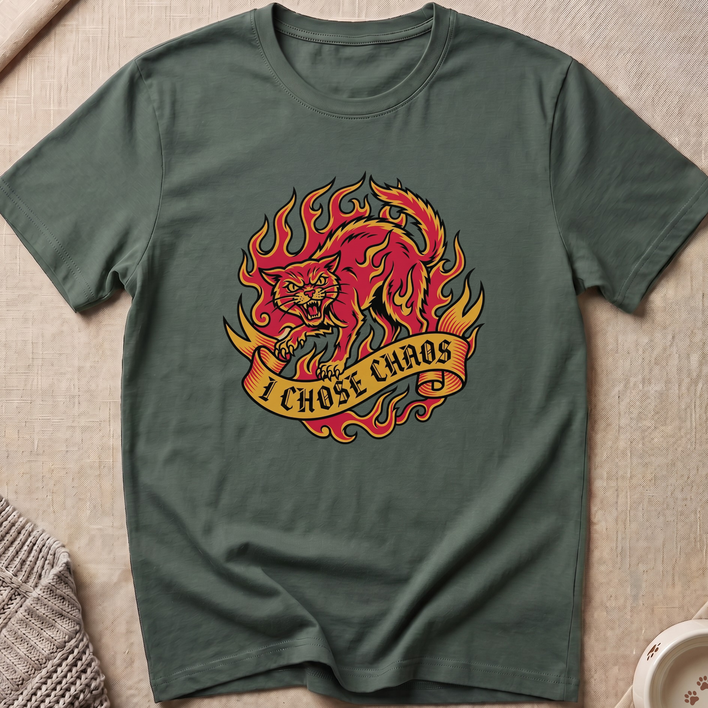 Chose Chaos Snarky Cat T-Shirt