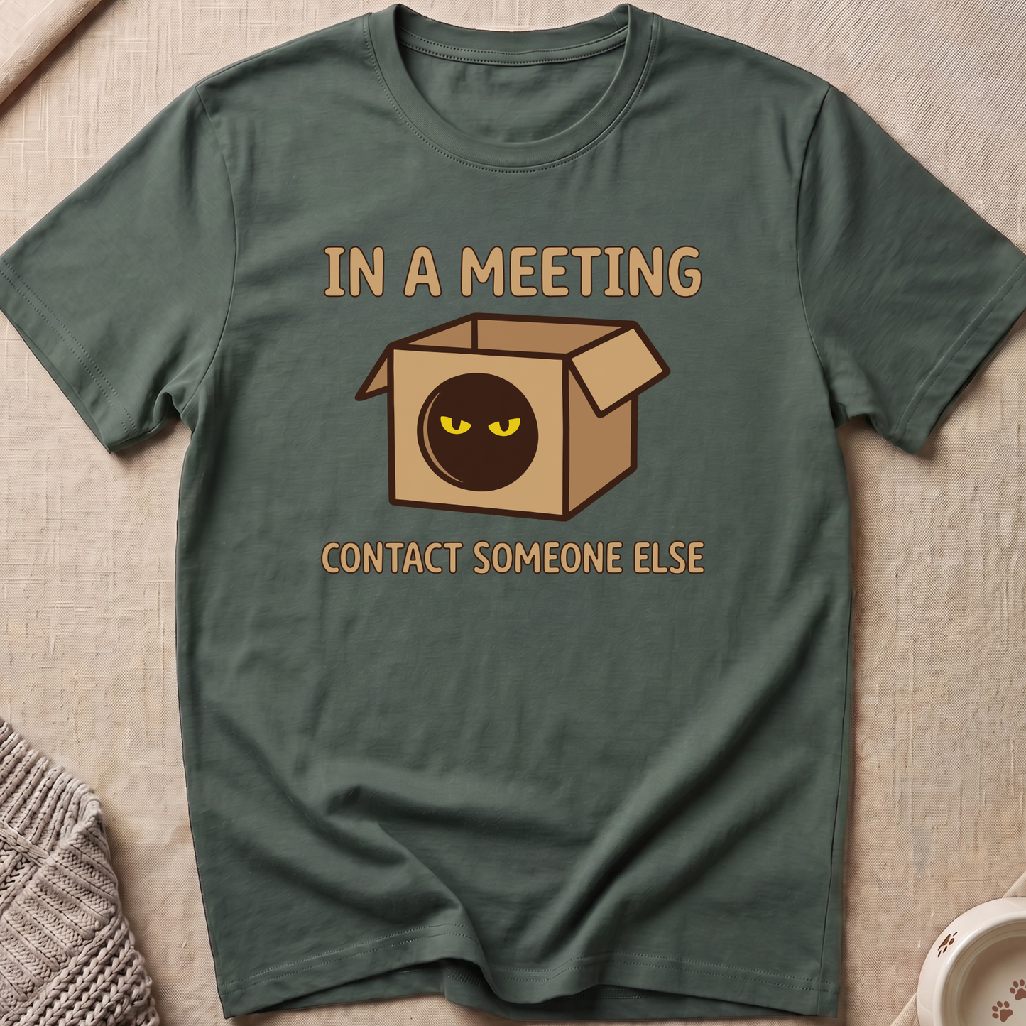 In A Meeting Snarky Cat T-Shirt
