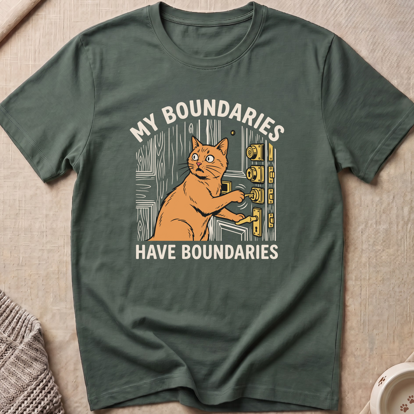 My Boundaries Cat T-Shirt